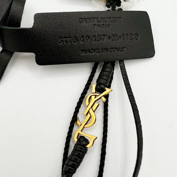 YSL Saint Laurent Goldtone & Leather Multi-Strap Bracelet - Picture 3 of 7